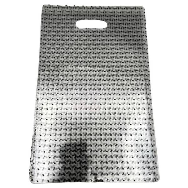 Pack of 10 Transparent Goody Bags with Black Stars - 11.5 x 7 inches