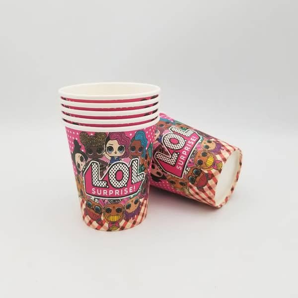 Pack of 10 LOL Surprise Theme Paper Cups for Party Tableware