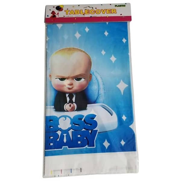 BOSS BABY Table Cover for Table Decoration - Light Plastic Design, 108 cm x 180 cm