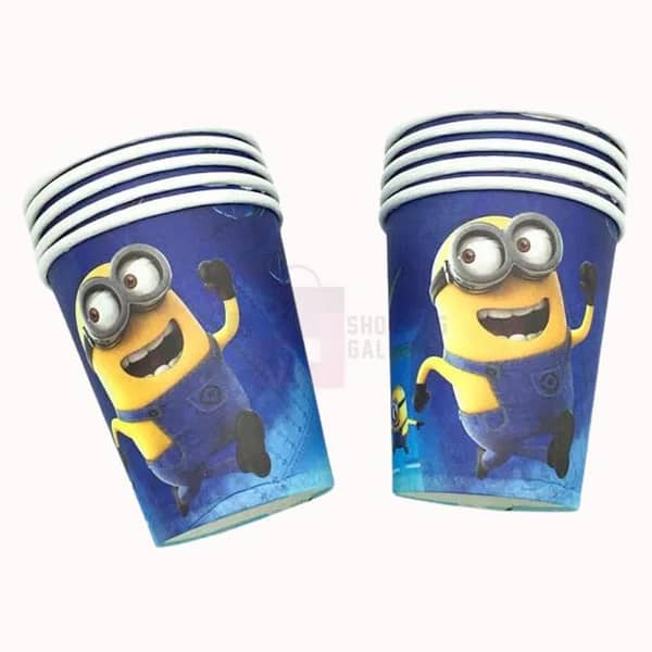 Pack of 10 Blue Minions Theme Paper Cups for Party Use