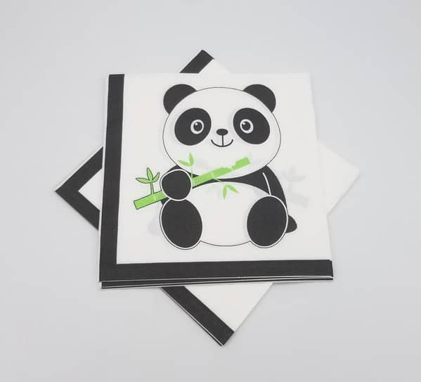 Pack of 20 Panda Theme Napkins for Party Use