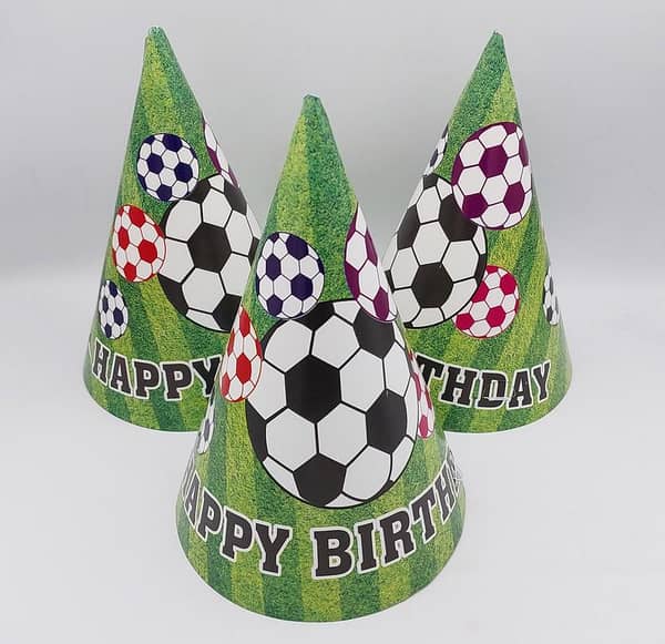Pack of 10 Large Football Theme Birthday Party Caps