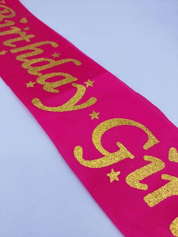 Satin Birthday Girl Sash for Party Wear