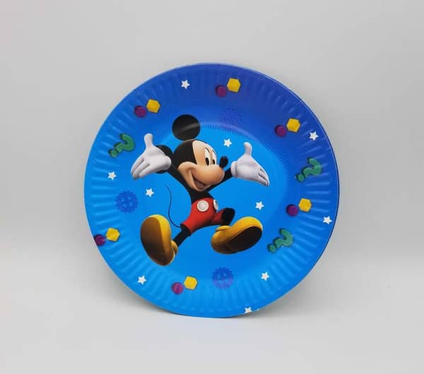 Pack of 10 Mickey Mouse Paper Plates for Themed Celebrations