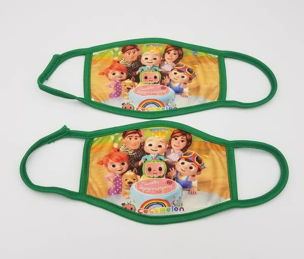 Pack of 2 Cocomelon Theme Masks for Ages 5 and Up