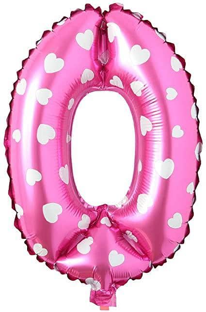 16-Inch Pink Number Foil Balloon for Party Decorations