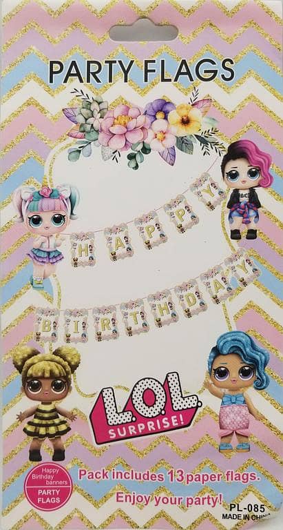 LOL Birthday Banner with Ribbon for Celebrations - Over 2 Meters Long