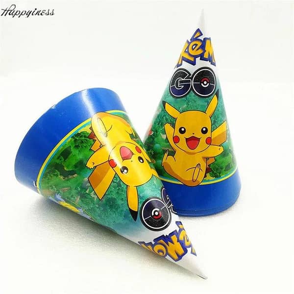 Pack of 10 Pokemon Go Birthday Party Hats