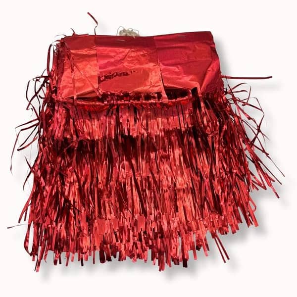 9-inch Foil Fringe Curtain by Dazzle: Ideal for Party and Event Table Decorations
