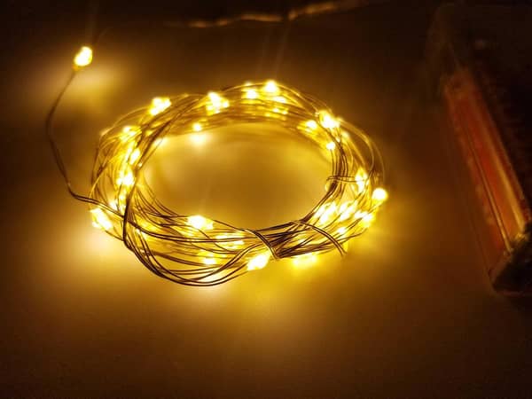 Battery Operated Golden Fairy Lights for Room Decoration - 125 Inches with 30 Lights