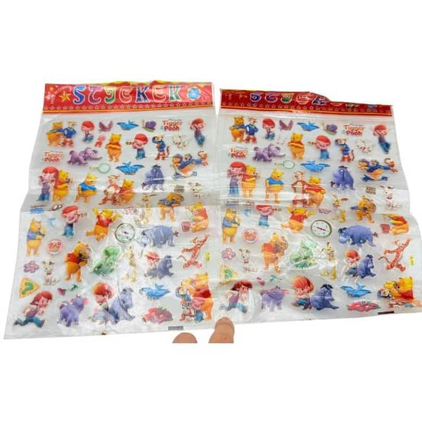 Winnie The Pooh Multicolor Stickers - Unisex - Set of 2 Sheets