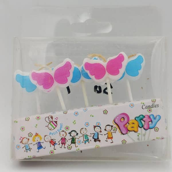 WINGS CANDLE SET - 5 CANDLES FOR CAKE DECORATION