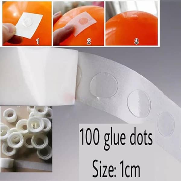 Balloon Dot Double Tape Roll - 100 Dots for Balloon Wall Decoration