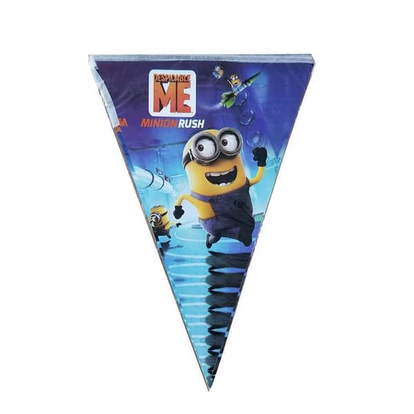 Pack of 10 Minions Theme Bunting Flags - 12 Inch Party Banner for Decorations