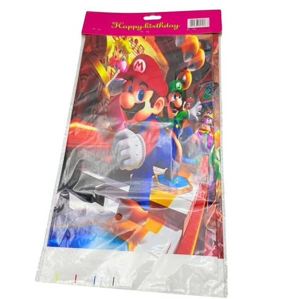 Super Mario Plastic Table Cover - 108x180 cm - Multicolor - Pack of 1 - Ideal for Parties