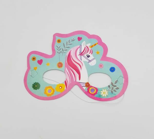 Pack of 10 Unicorn-Themed Paper Masks for Parties