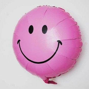 Pink Emoji Smiley Foil Balloon - 18 Inch Party Decoration