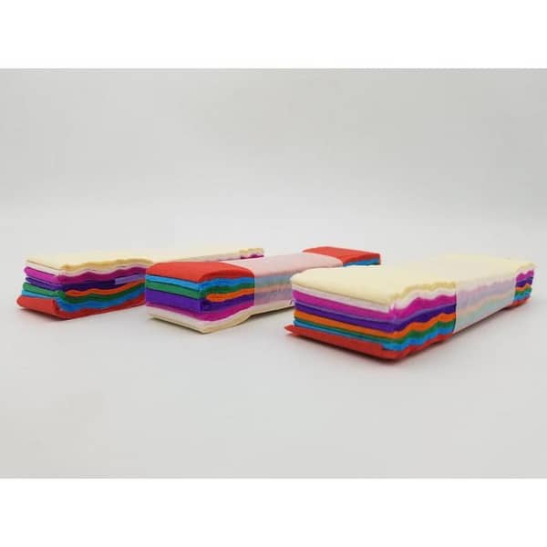 Pack of 3 Crape Paper Ribbons featuring 9 Colors per Roll