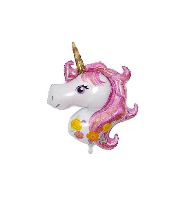 Unicorn Foil Balloon - 29 x 46 cm - Pink - Girls' Party Decoration - Single Balloon