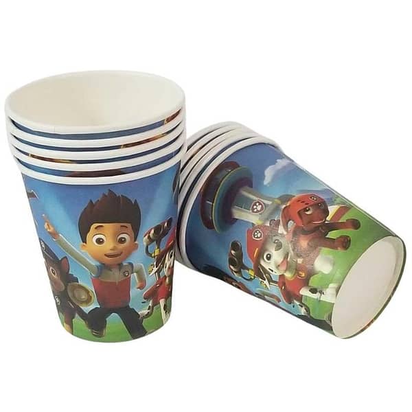 Pack of 10 Paw Patrol Paper Cups for Themed Parties