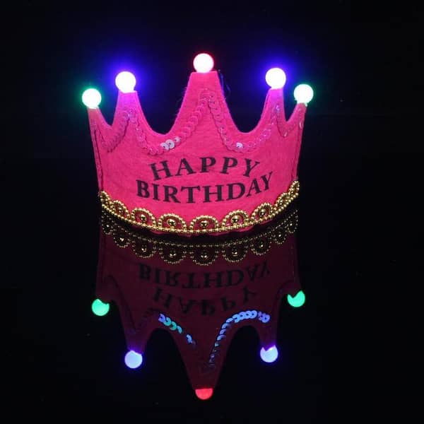 LED Crown for Birthday Celebrations - Happy Birthday Party Wear
