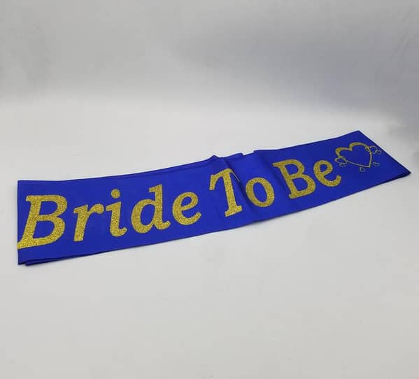 BRIDE TO BE SASH - SASH FOR BRIDAL SHOWER PARTY WEAR