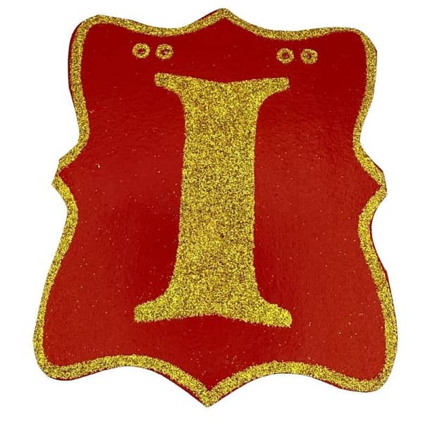 Pack of Four Red Velvet Word Cutouts - Each 6 Inches by 5 Inches