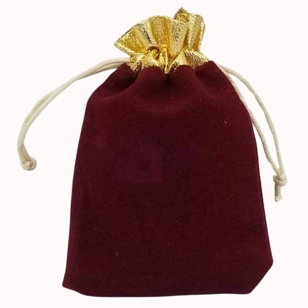 Bidh Bag Nikkah Pouch - Maroon - 4 x 3 Inches - 50 Pack of Nikkah Pouches