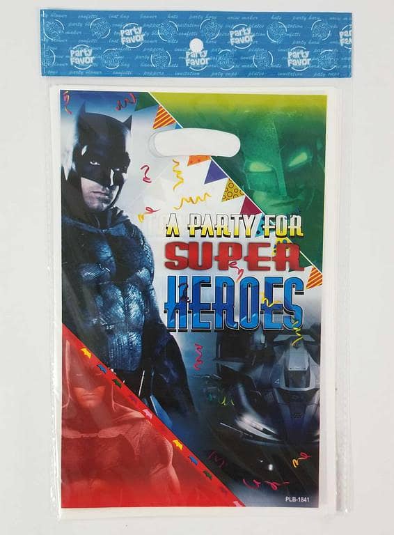 Pack of 10 Batman Theme Goody Bags for Parties