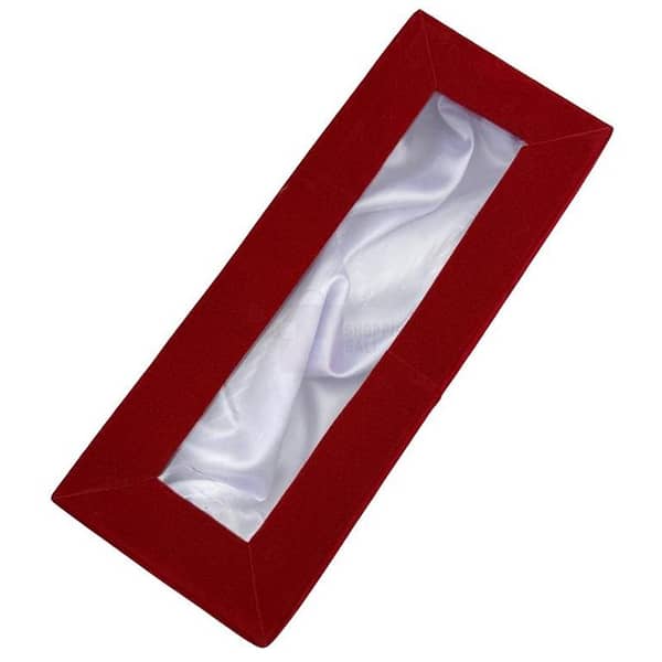 Jewelry Packaging Red Velvet Gift Box - 12.5 x 5 x 2 Inches - Unisex - Single Pack