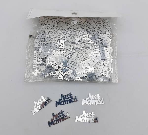 Just Married Confetti Pack for Invitations, Letters, and Balloon Filling