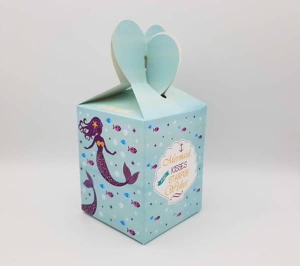 Pack of 10 Mermaid Theme Goody Boxes - 7 Inch Height x 4 Inch Width
