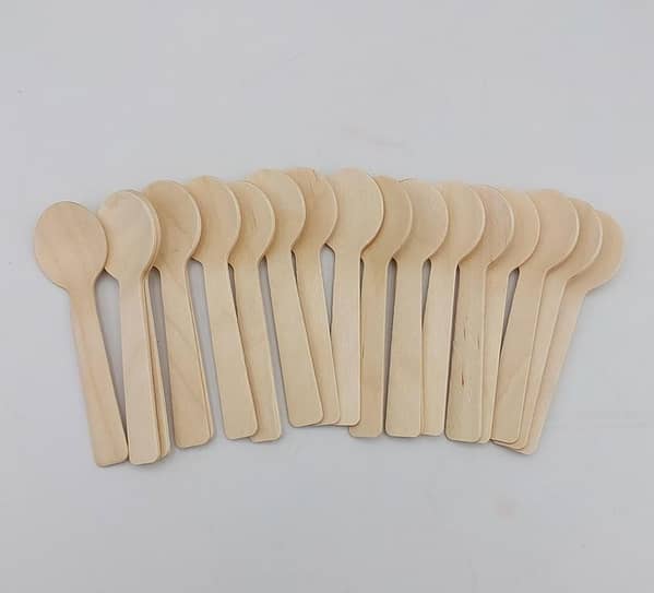 Pack of 20 Wooden Spoons for Party Tableware