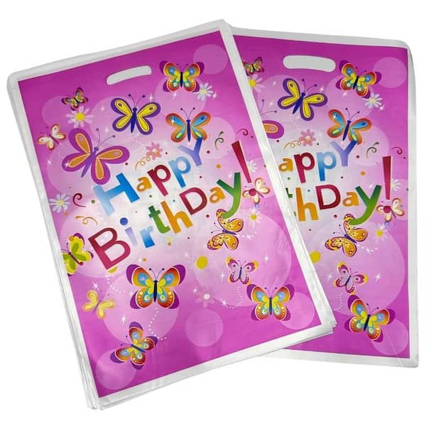 Pack of 10 Butterfly-Themed Goody Bags - 12 x 9 Inches