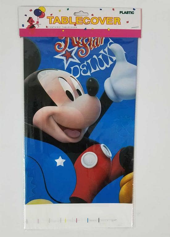 Mickey Mouse Table Cover - Tablecloth for Mickey Mouse Theme Decorations - Ideal for Birthday Parties