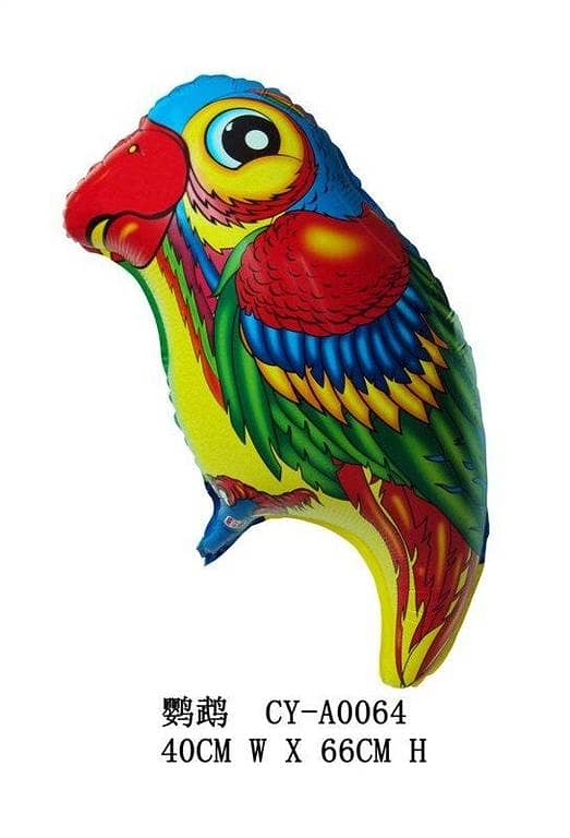 Parrot Jungle Theme Foil Balloon - 40 cm x 66 cm