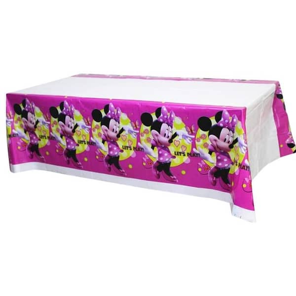 Minnie Mouse Table Cover for Decoration - 108 cm x 180 cm Plastic Table Cover