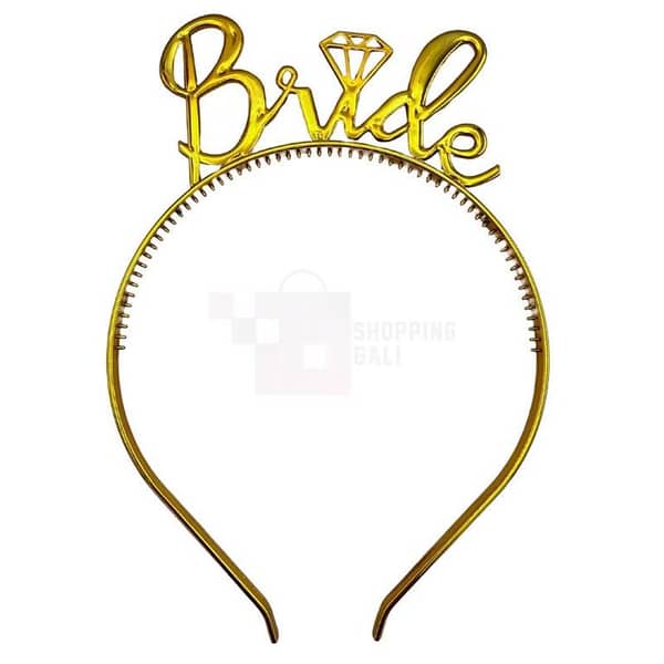 Adjustable Golden Bride Hair Band - Headband for Girls - Ideal for Bridal Showers