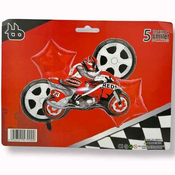 Bike Foil Balloon Set - 5 Pack for Birthday Party Decorations