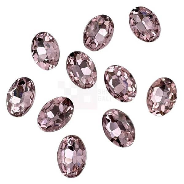 Pack of 42 Synthetic Pink Oval Stones - Each Approximately 1.8 cm in Size