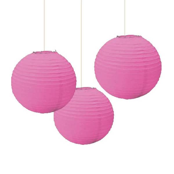Set of 2 Eight-Inch Paper Lanterns for Room Decoration