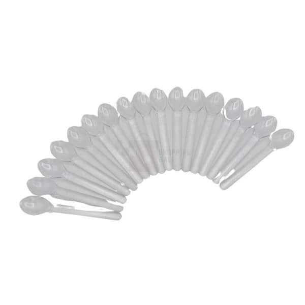 17-Pack of Transparent Disposable Plastic Spoons for Unisex Use