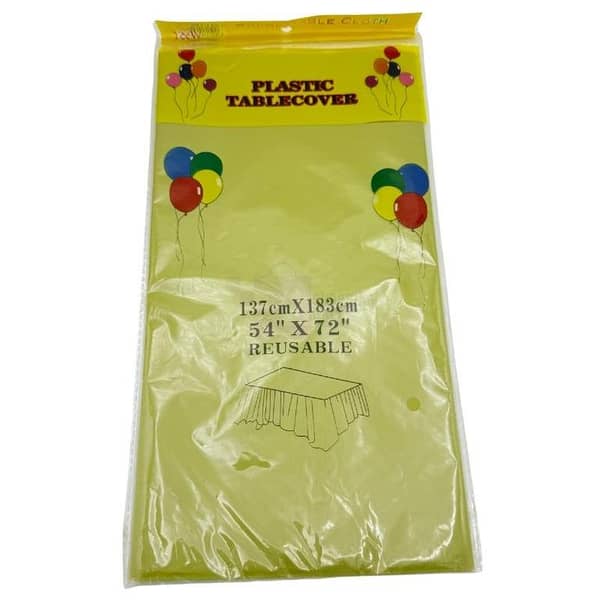Mehendi Color Plastic Tablecloth - 54" x 72" Reusable Table Cover - Unisex - Single Pack