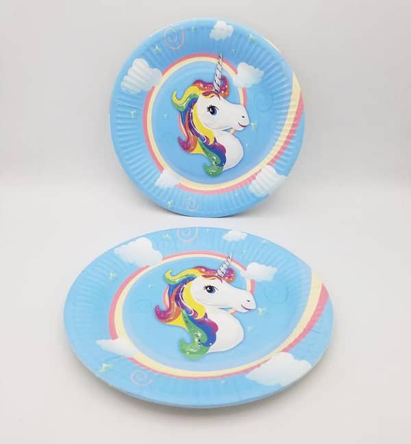 Pack of 10 Unicorn-Themed Paper Plates - 7 Inch