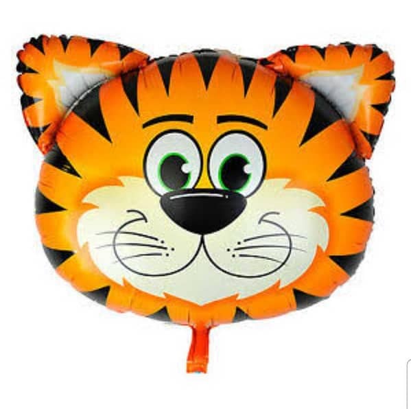 14-Inch Jungle Theme Tiger Foil Balloon for Party Decorations