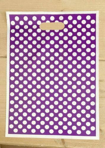 Pack of 10 Purple Polka Dot Goody Bags - Ideal for Treats and Gifts