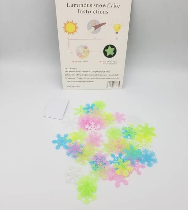 3D Luminous Snowflakes Wall Stickers for Kids Room Decoration