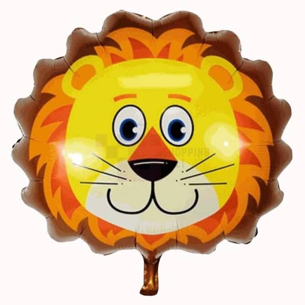 25 Inch Lion Foil Balloon for Jungle Theme Party Decoration in Yellow Color