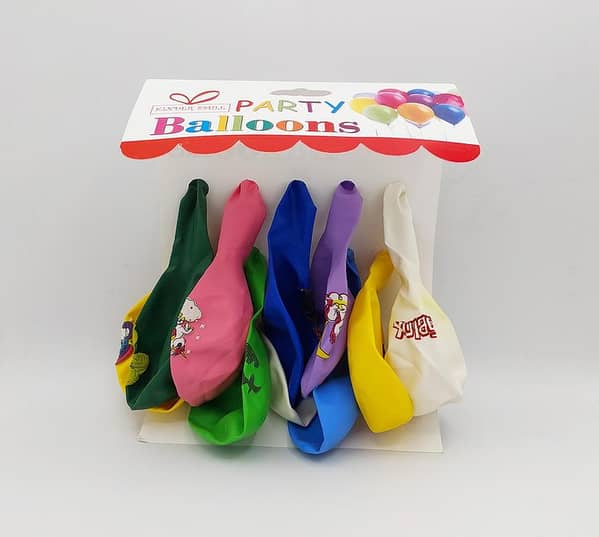 Pack of 10 Multi-Color Latex Balloons with Various Character Designs