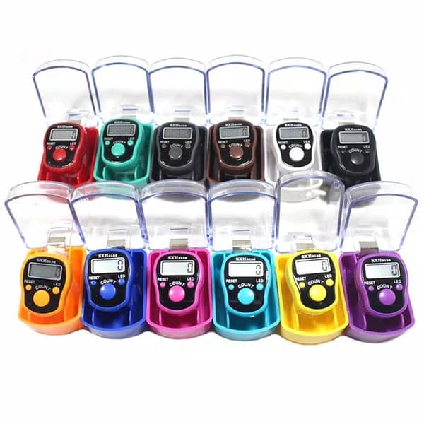 Digital Finger Counter with LED Display - Counts Up to 99,999 (Tasbeeh / Electronic Clicker)
